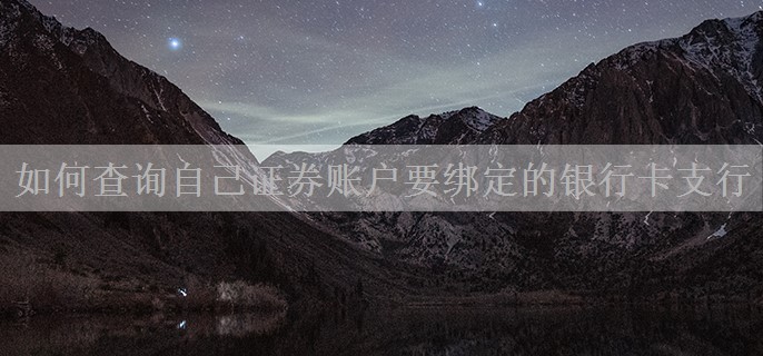 如何查询自己证券账户要绑定的银行卡支行