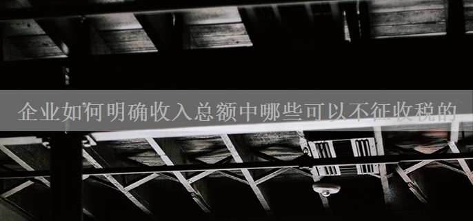 企业如何明确收入总额中哪些可以不征收税的